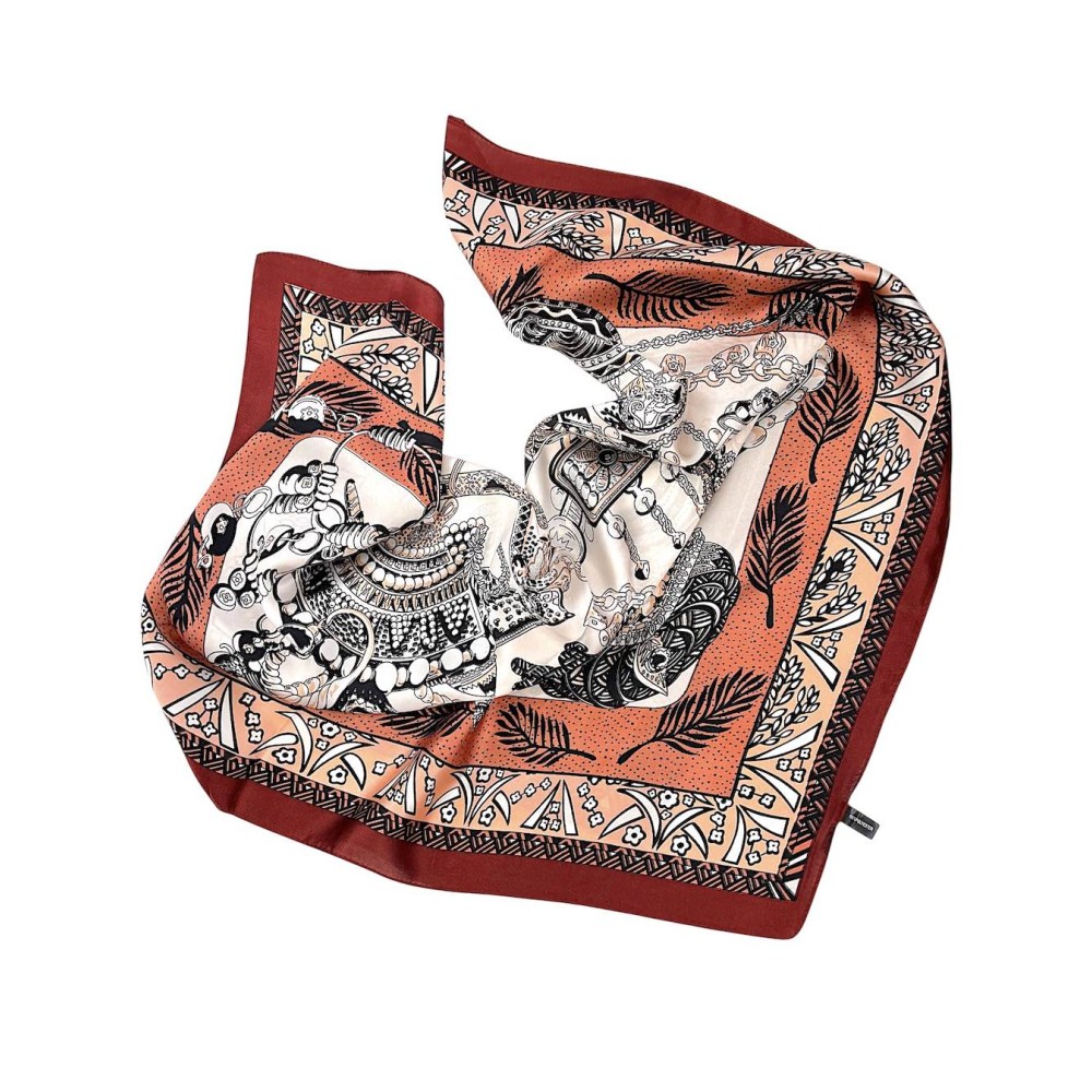 MANTHΛΙ ΣΑΤΕΝ, ΕΜΠΡΙΜΕ, ΤΕΤΡΑΓΩΝΟ ΣΕ ΤΡΙΑ ΔΙΑΦΟΡΕΤΙΚΑ ΣΧΕΔΙΑ  "ALEX KATSAITI X STYLISHIOUS"