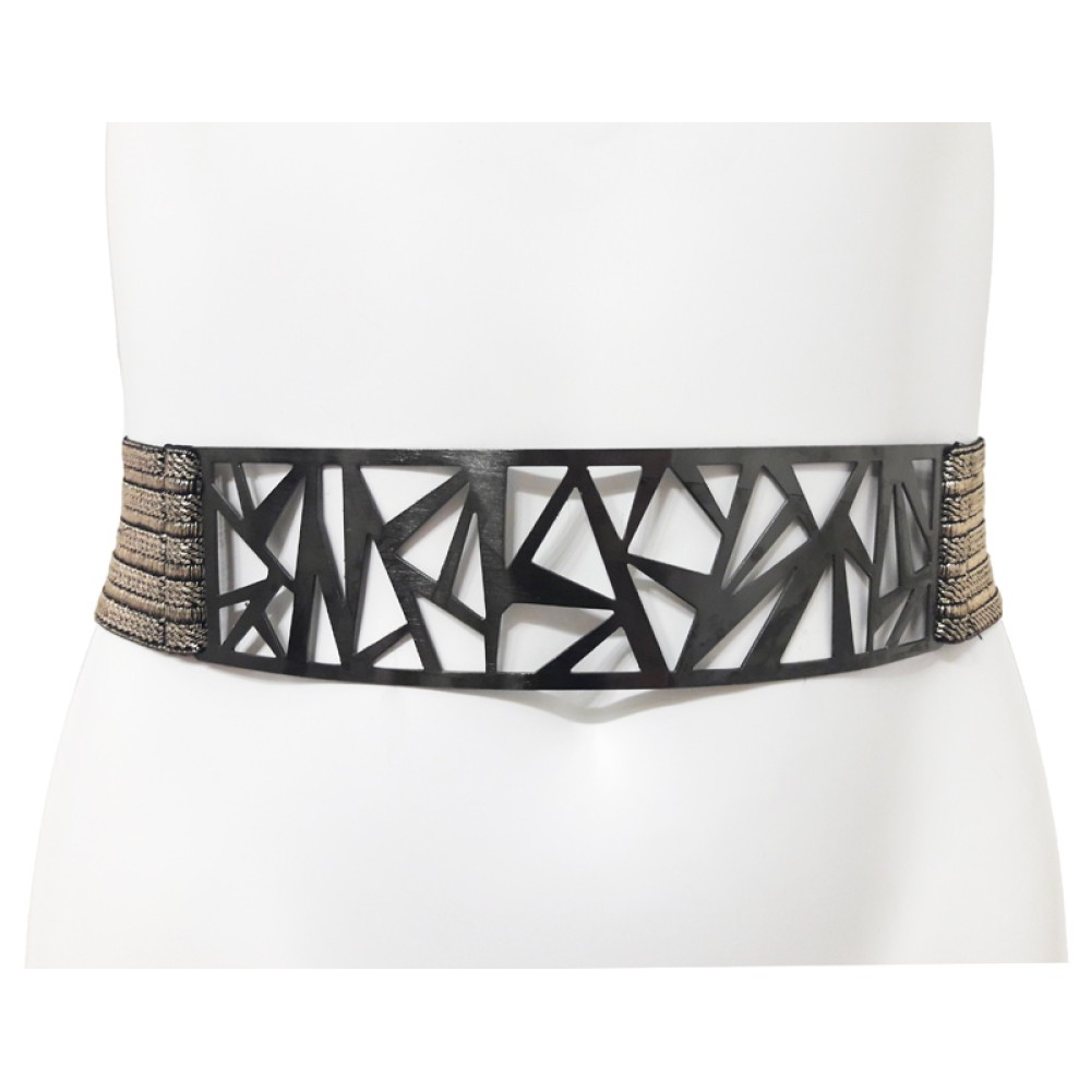 ΖΩΝΗ ΧΕΙΡΟΠΟΙΗΤΗ ME ΧΡΥΣΟ ΛΑΣΤΙΧΟ & ΣΦΥΡΗΛΑΤO ΜΕΤΑΛΛΟ "ALEX KATSAITI X STYLISHIOUS"