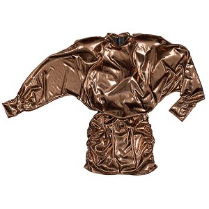 ΦΟΡΕΜΑ ΜΙΝΙ, ΜΕΤΑΛΛΙΖΕ ΧΡΥΣΟ/ΜΠΡΟΝΖΕ ME ΜΑΝΙΚΙ ΝΥΧΤΕΡΙΔΑ & ΑΝΟΙΧΤΗ ΠΛΑΤΗ. "ALEX KATSAITI X STYLISHIOUS"