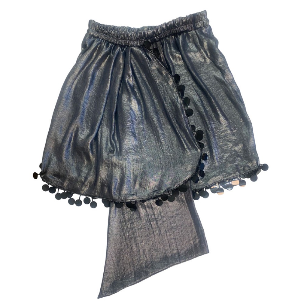 ΦΟΥΣΤΑ ΜΙΝΙ ΤΥΠΟΥ ΦΑΚΕΛΟΣ, ΑΝΘΡΑΚΙ ΜΕΤΑΛΛΙΖΕ ΜΕ ΚΡΟΣΑΚΙ ΑΠΟ ΜΕΓΑΛΕΣ ΠΑΓΙΕΤΕΣ "ALEX KATSAITI X STYLISHIOUS"