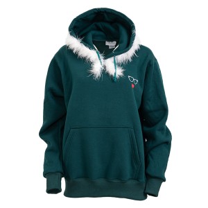 ΦΟΥΤΕΡ ΠΕΤΡΟΛ, ΒΑΜΒΑΚΕΡΟ & OVERSIZED ΜΕ ΛΕΥΚΑ ΦΤΕΡΑ ΣΤΗΝ ΚΟΥΚΟΥΛΑ ΚΑΙ ΚΕΝΤΗΜΕΝΟ LOGO - STYLISHIOUS "ALEX KATSAITI X STYLISHIOUS"