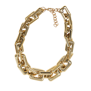 T-SHIRT BLACK, CROPPED & OVERSIZED WITH CHUNKY GOLD OR SILVER CHAIN "ALEX KATSAITI X STYLISHIOUS"