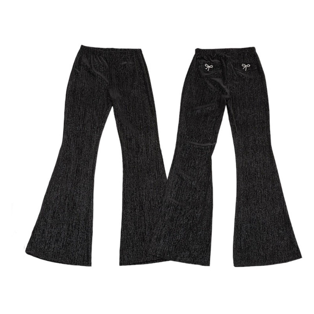 ΠΑΝΤΕΛΟΝΙ ΑΠΟ ΒΕΛΟΥΔΟ ΜΑΥΡΟ ΜΕ ΑΣΗΜΙ ΣΕ ΓΡΑΜΜΗ ΚΑΜΠΑΝΑ ΚΑΙ ΦΙΟΓΚΟΥΣ ΜΕ ΣΤΡΑΣ "ALEX KATSAITI X STYLISHIOUS”.