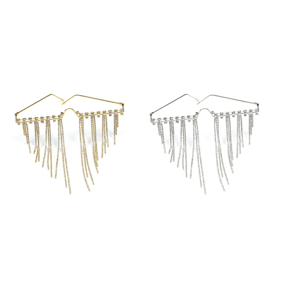 ΣΚΕΛΕΤΟΣ ΓΥΑΛΙΩΝ ΜΕΤΑΛΛΙΚΟΣ ΑΣΗΜΙ Ή ΧΡΥΣΟΣ ΜΕ ΚΡΟΣΙΑ ΜΕ ΣΤΡΑΣ "STYLISHIOUS COLLECTION"