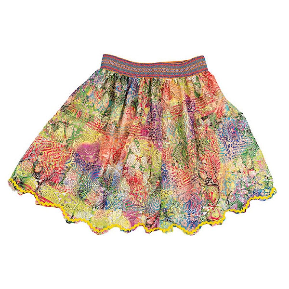 ΦΟΥΣΤΑ ΜΙΝΙ ΑΠΟ ΠΟΛΥΧΡΩΜΗ ΔΑΝΤΕΛΛΑ ΜΕ ΛΑΣΤΙΧΟ "ALEX KATSAITI X STYLISHIOUS"