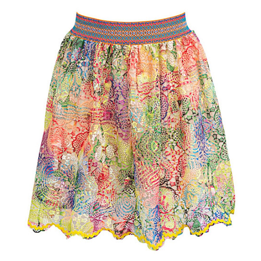 ΦΟΥΣΤΑ ΜΙΝΙ ΑΠΟ ΠΟΛΥΧΡΩΜΗ ΔΑΝΤΕΛΛΑ ΜΕ ΛΑΣΤΙΧΟ "ALEX KATSAITI X STYLISHIOUS"