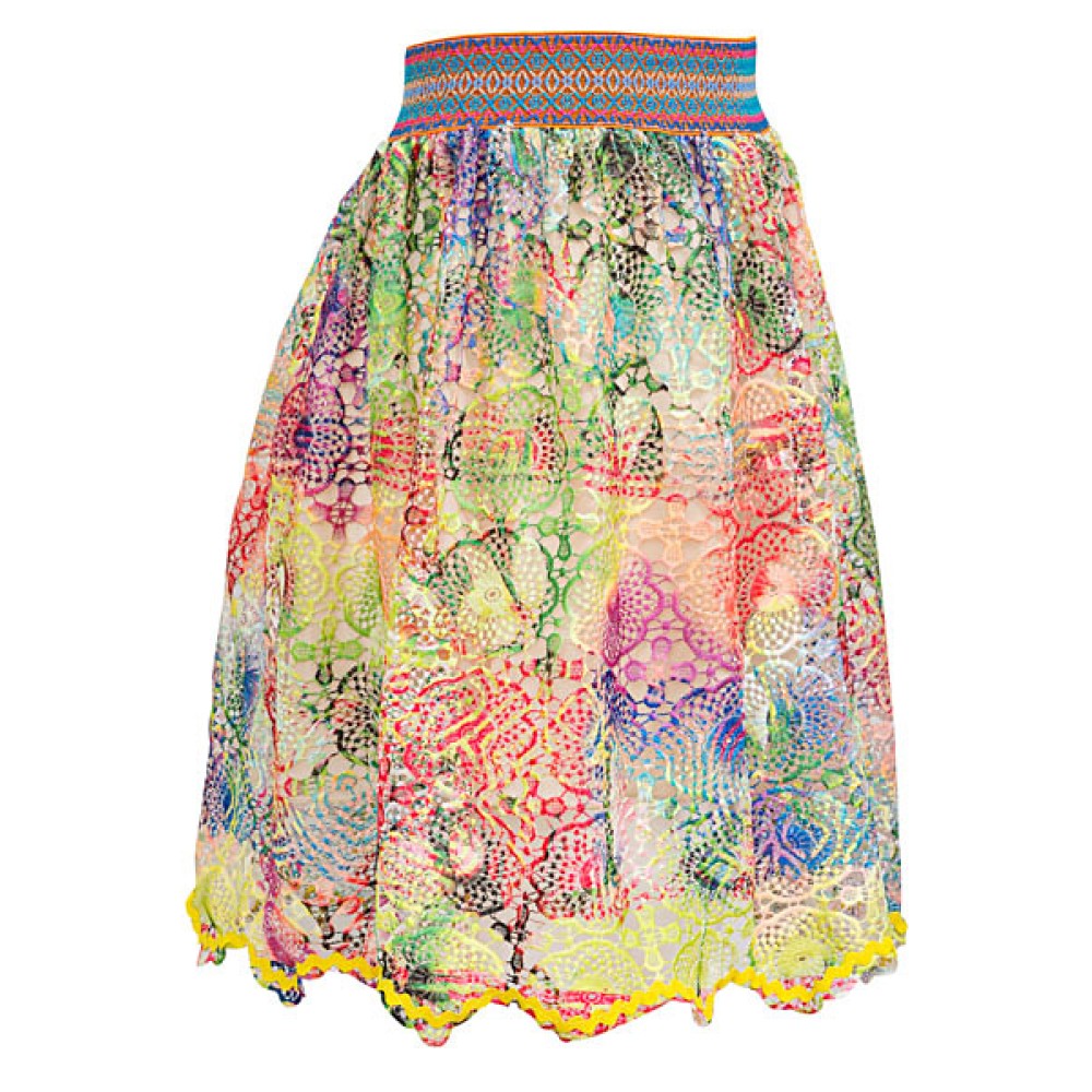 ΦΟΥΣΤΑ ΜΙΝΙ ΑΠΟ ΠΟΛΥΧΡΩΜΗ ΔΑΝΤΕΛΛΑ ΜΕ ΛΑΣΤΙΧΟ "ALEX KATSAITI X STYLISHIOUS"