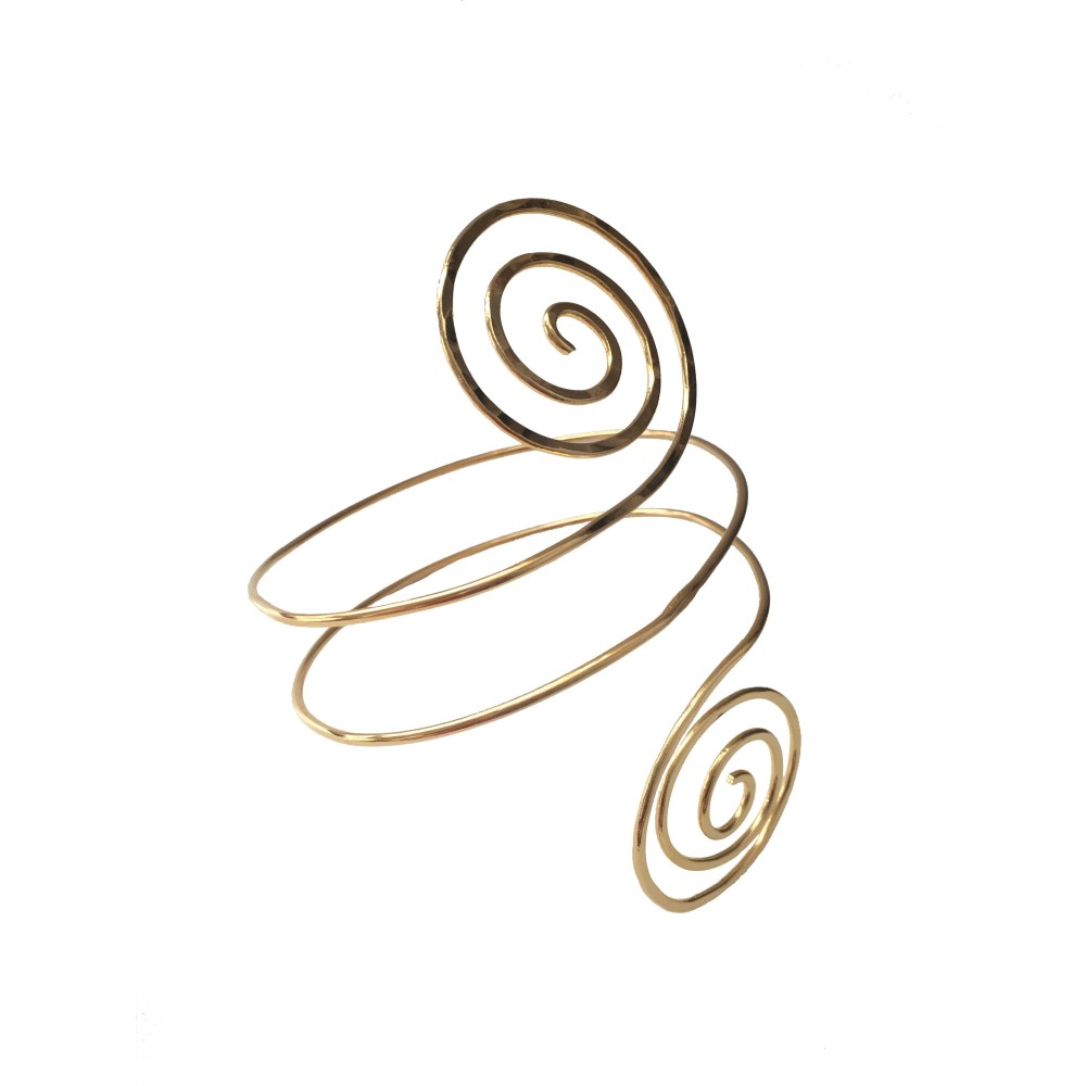 ΒΡΑΧΙΟΛΙ ΜΠΡΑΤΣΟΥ ΕΠΙΧΡΥΣΟ ΣΦΥΡΗΛΑΤΟ ΧΕΙΡΟΠΟΙΗΤΟ ΜΕ ΣΠΕΙΡΕΣ "ALEX KATSAITI X STYLISHIOUS"