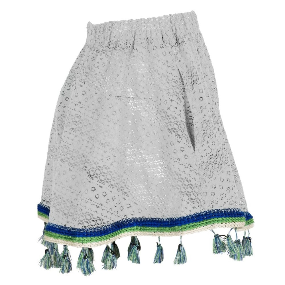 ΣΟΡΤ ΦΑΡΔΥ ΛΕΥΚΟ ΑΠΟ ΗΜΙΔΙΑΦΑΝΗ ΔΑΝΤΕΛΑ ΜΕ ΦΟΥΝΤΑΚΙΑ & ΛΑΣΤΙΧΟ ΣΤΗΝ ΜΕΣΗ "alexSANDra on the beach"