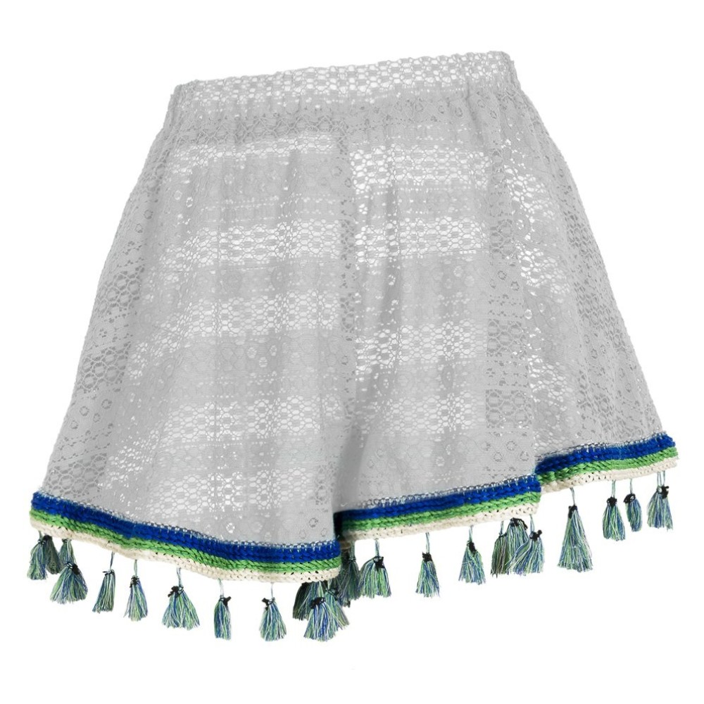 ΣΟΡΤ ΦΑΡΔΥ ΛΕΥΚΟ ΑΠΟ ΗΜΙΔΙΑΦΑΝΗ ΔΑΝΤΕΛΑ ΜΕ ΦΟΥΝΤΑΚΙΑ & ΛΑΣΤΙΧΟ ΣΤΗΝ ΜΕΣΗ "alexSANDra on the beach"