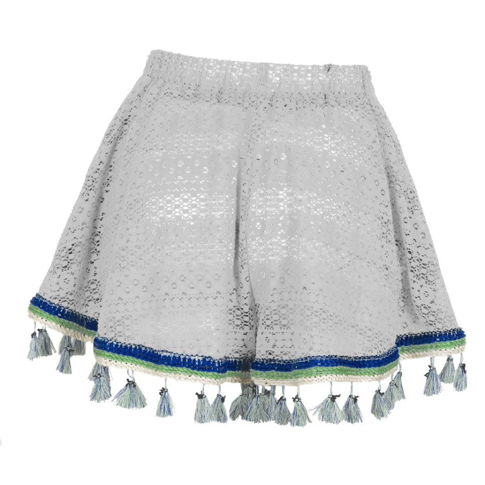 ΣΟΡΤ ΦΑΡΔΥ ΛΕΥΚΟ ΑΠΟ ΗΜΙΔΙΑΦΑΝΗ ΔΑΝΤΕΛΑ ΜΕ ΦΟΥΝΤΑΚΙΑ & ΛΑΣΤΙΧΟ ΣΤΗΝ ΜΕΣΗ "alexSANDra on the beach"