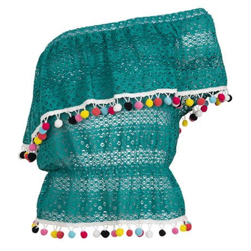 ΤΟΠ ΜΕ ΒΟΛΛΑΝ ΑΠΟ ΔΑΝΤΕΛΑ ΠΕΤΡΟΛ ΕΞΩΜΟ ΜΕ ΛΑΣΤΙΧΟ ΣΤΗΝ ΜΕΣΗ & ΦΟΥΝΤΑΚΙΑ "ALEX KATSAITI X STYLISHIOUS"