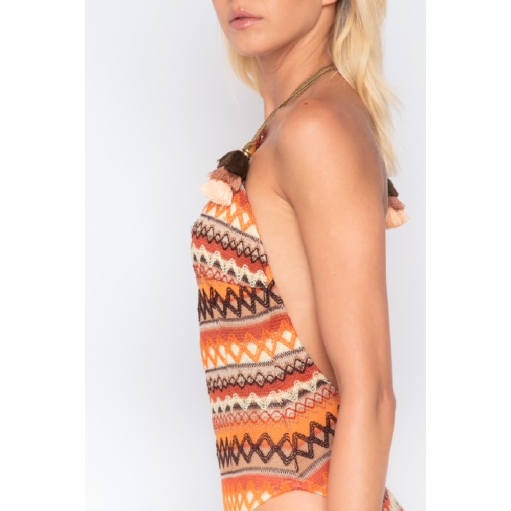 ΚΟΡΜΑΚΙ / ΜΑΓΙΩ ΠΛΕΚΤΟ ΣΕ ΚΑΦΕ ΑΠΟΧΡΩΣΕΙΣ ΕΞΩΠΛΑΤΟ ΜΕ ΔΕΣΙΜΟ ΣΤΟΝ ΛΑΙΜΟ  "ALEX KATSAITI X STYLISHIOUS"