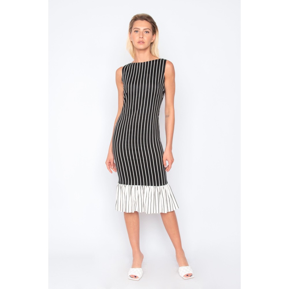 ΦΟΡΕΜΑ ΡΙΓΕ ΜΑΥΡΟ / ΑΣΠΡΟ ΜΕ ΕΞΩ ΠΛΑΤΗ & ΒΟΛΑΝ ΡΙΓΕ ΣΕ ΛΕΥΚΟ/ ΜΑΥΡΟ "alexSANDra ON THE BEACH"