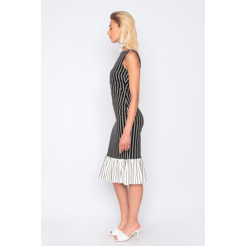 ΦΟΡΕΜΑ ΡΙΓΕ ΜΑΥΡΟ / ΑΣΠΡΟ ΜΕ ΕΞΩ ΠΛΑΤΗ & ΒΟΛΑΝ ΡΙΓΕ ΣΕ ΛΕΥΚΟ/ ΜΑΥΡΟ "alexSANDra ON THE BEACH"