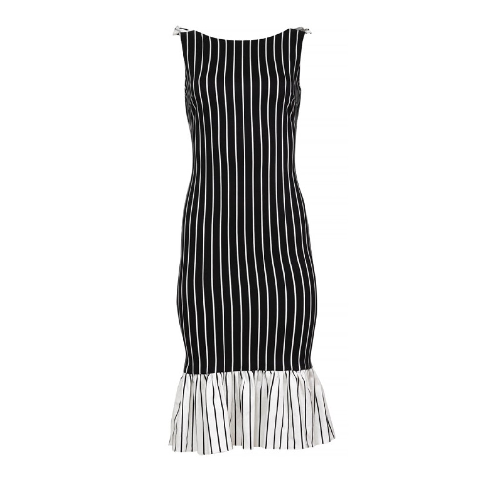 ΦΟΡΕΜΑ ΡΙΓΕ ΜΑΥΡΟ / ΑΣΠΡΟ ΜΕ ΕΞΩ ΠΛΑΤΗ & ΒΟΛΑΝ ΡΙΓΕ ΣΕ ΛΕΥΚΟ/ ΜΑΥΡΟ "alexSANDra ON THE BEACH"