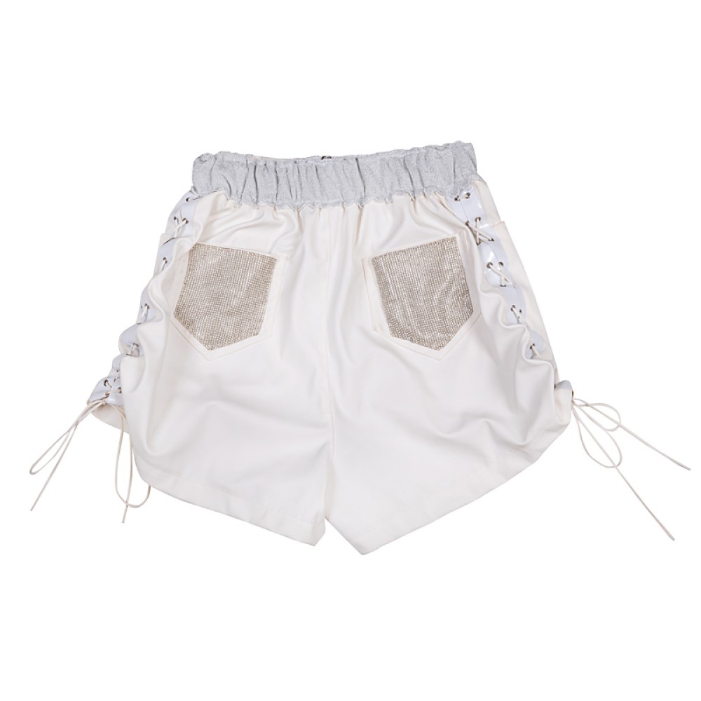 ΣΟΡT ΛΕΥΚΟ ΑΠΟ ΛΕΠΤΟ "ΝΕΟPRENE" YΦAΣMA,ΨΗΛOMEΣO ΜΕ ΑΣΗΜΙ ΛΑΣΤΙΧΟ, KOΡΔONIA, ΦΕΡΜΟΥΑΡ ΚΑΙ ΤΣΕΠΕΣ ΜΕ ΣΤΡΑΣ "ALEX KATSAITI X STYLISHIOUS"