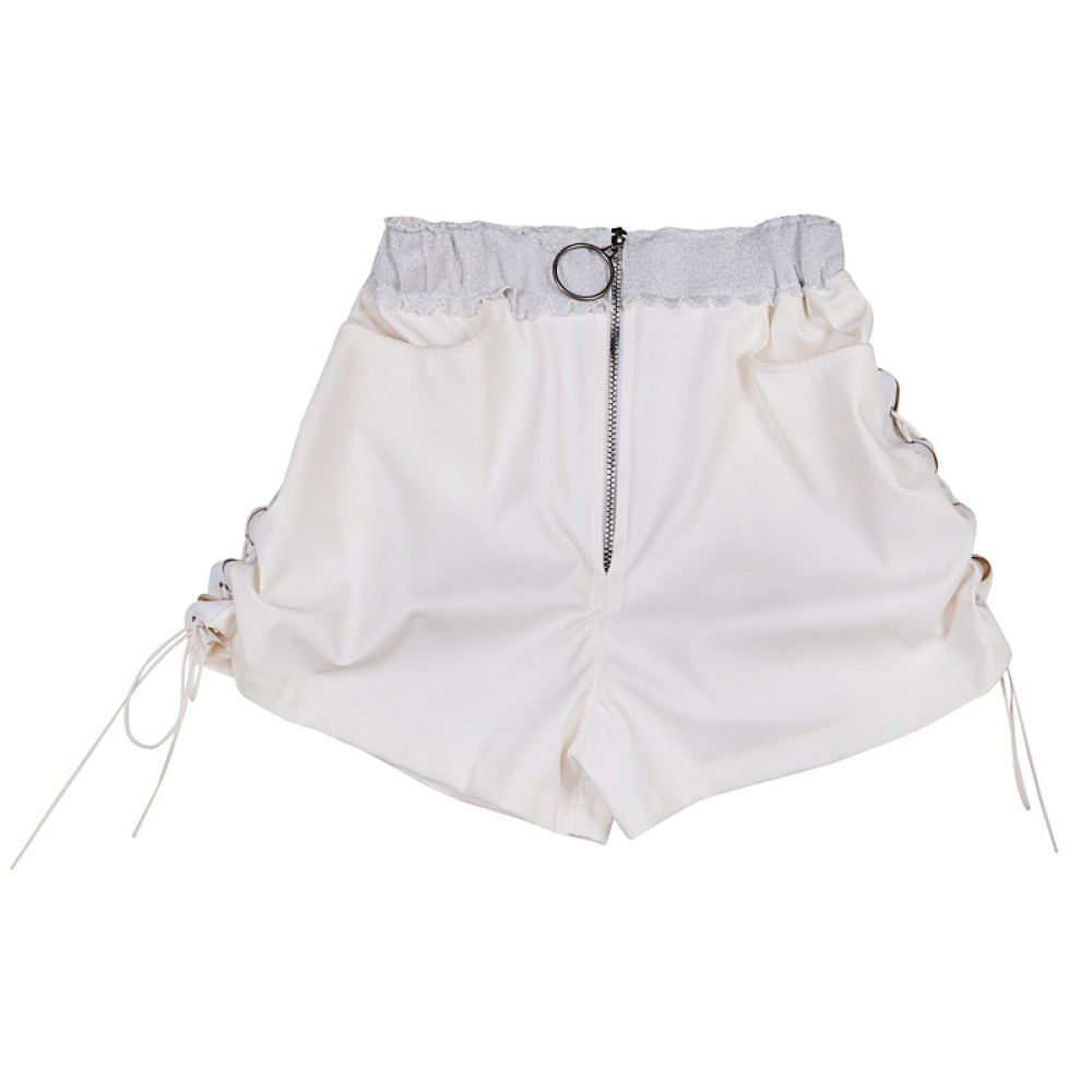 ΣΟΡT ΛΕΥΚΟ ΑΠΟ ΛΕΠΤΟ "ΝΕΟPRENE" YΦAΣMA,ΨΗΛOMEΣO ΜΕ ΑΣΗΜΙ ΛΑΣΤΙΧΟ, KOΡΔONIA, ΦΕΡΜΟΥΑΡ ΚΑΙ ΤΣΕΠΕΣ ΜΕ ΣΤΡΑΣ "ALEX KATSAITI X STYLISHIOUS"