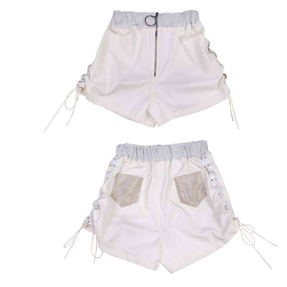 ΣΟΡT ΛΕΥΚΟ ΑΠΟ ΛΕΠΤΟ "ΝΕΟPRENE" YΦAΣMA,ΨΗΛOMEΣO ΜΕ ΑΣΗΜΙ ΛΑΣΤΙΧΟ, KOΡΔONIA, ΦΕΡΜΟΥΑΡ ΚΑΙ ΤΣΕΠΕΣ ΜΕ ΣΤΡΑΣ "ALEX KATSAITI X STYLISHIOUS"