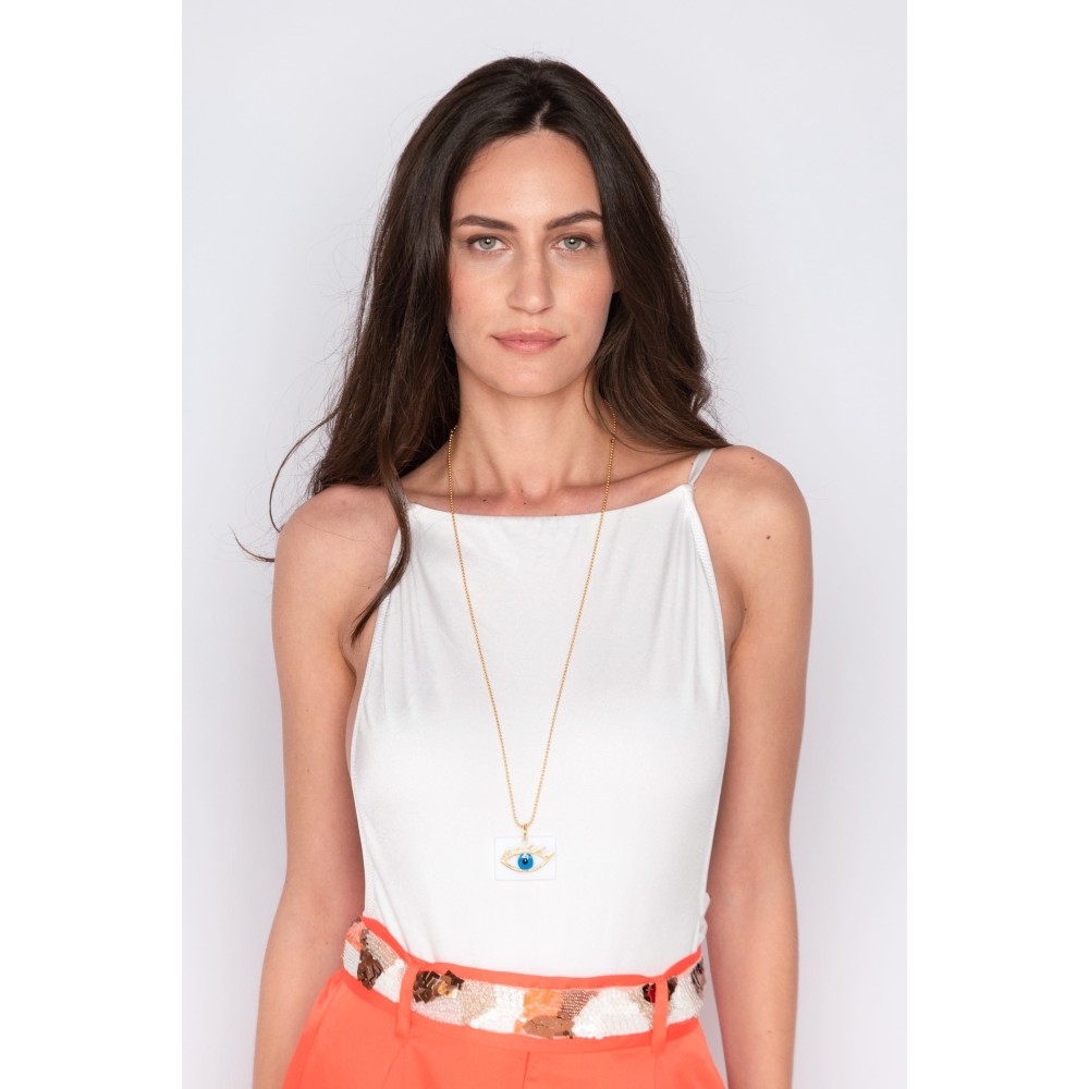 ΜΑΓIΩ ΟΛΟΣΩΜΟ ΛΕΥΚΟ, ΕΞΩΠΛΑΤΟ ΜΕ ΒΟΛΑΝ "ALEX KATSAITI X STYLISHIOUS"