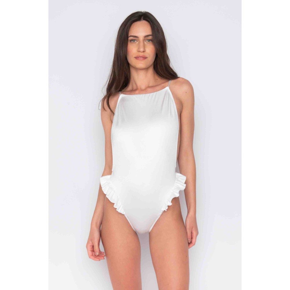 ΜΑΓIΩ ΟΛΟΣΩΜΟ ΛΕΥΚΟ, ΕΞΩΠΛΑΤΟ ΜΕ ΒΟΛΑΝ "ALEX KATSAITI X STYLISHIOUS"