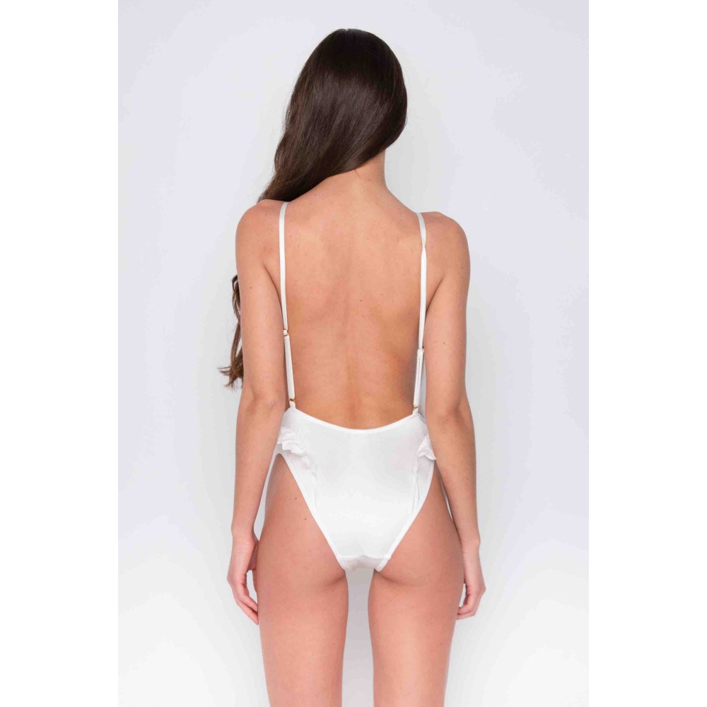 ΜΑΓIΩ ΟΛΟΣΩΜΟ ΛΕΥΚΟ, ΕΞΩΠΛΑΤΟ ΜΕ ΒΟΛΑΝ "ALEX KATSAITI X STYLISHIOUS"