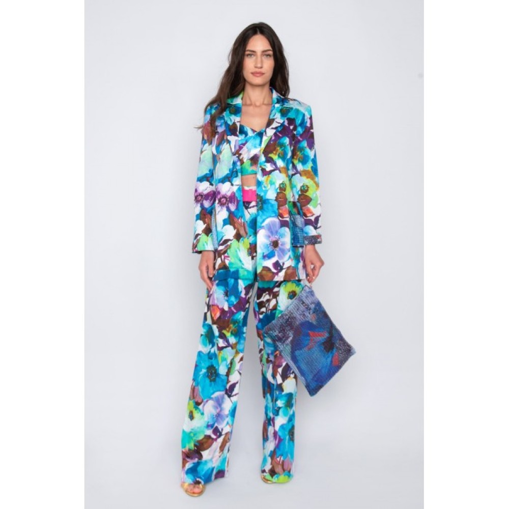 ΤΣΑΝΤΑΚΙ ΑΠΟ ΔΙΧΤΥ "SCUBA" ΠΟΛΥΧΡΩΜΟ ΜΕ ΦΕΡΜΟΥΑΡ, MΩΒ ΕΠΕΝΔΥΣΗ & ΣΗΜΑΤΑ ΜΕ ΠΑΓΙΕΤΕΣ “ALEX KATSAITI x STYLISHIOUS”