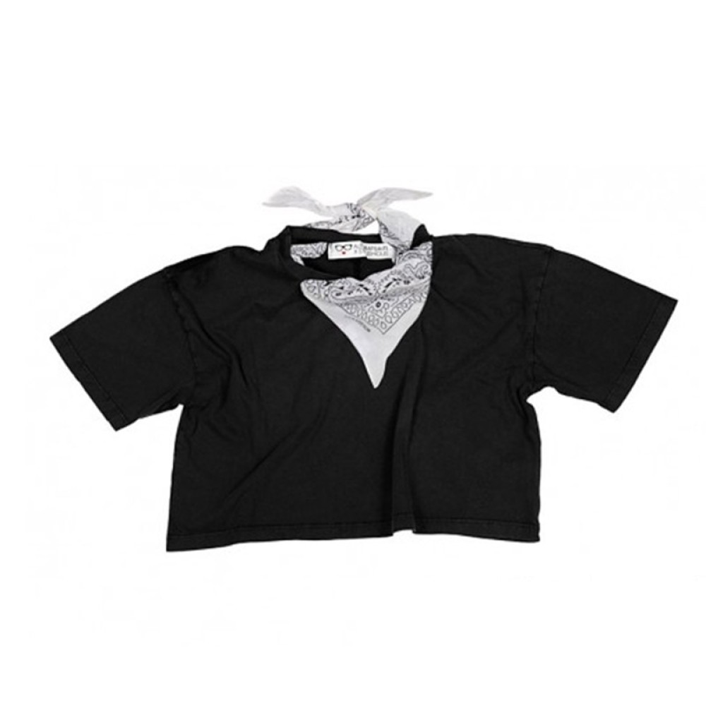 T-SHIRT MAYPO OVERSIZED, KONTO  ΜΕ ΦΟΥΛΑΡΙ ΑΠΟΣΠΩΜΕΝΟ ΣΕ ΔΙΑΦΟΡΑ ΧΡΩΜΑΤΑ "ALEX KATSAITI X STYLISHIOUS"