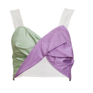 ΤΟΠ - ΜΠΟΥΣΤΟ ΣΕ ΑΠΟΧΡΩΣΕΙΣ ΛΕΒΑΝΤΑ-ΜΕΝΤΑ ΜΕ ΦΑΡΔΙΕΣ ΛΕΥΚΕΣ ΤΙΡΑΝΤΕΣ  "ALEX KATSAITI X STYLISHIOUS"