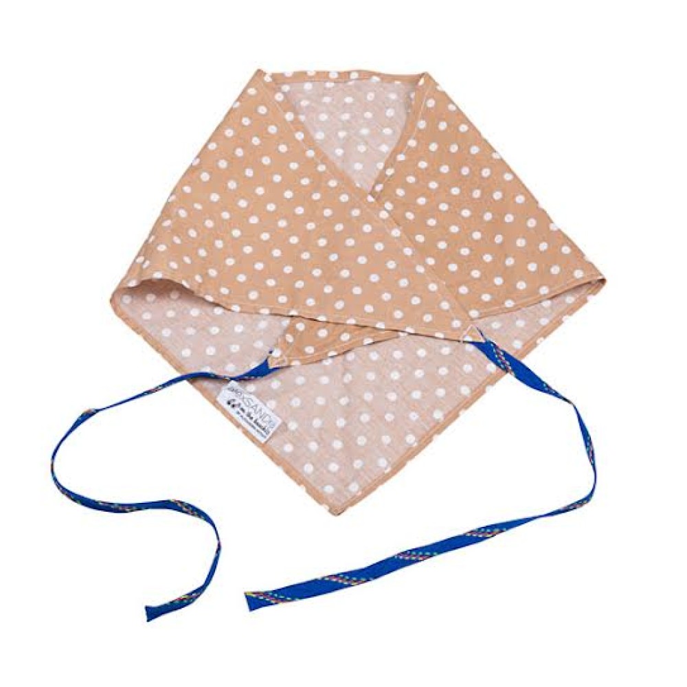 MANTHΛΙ ΜΠΕΖ ΜΕ ΛΕΥΚΑ ΠΟΥΑ, ΒΑΜΒΑΚΕΡΟ & ΤΡΙΓΩΝΙΚΟ "ALEX KATSAITI X STYLISHIOUS"