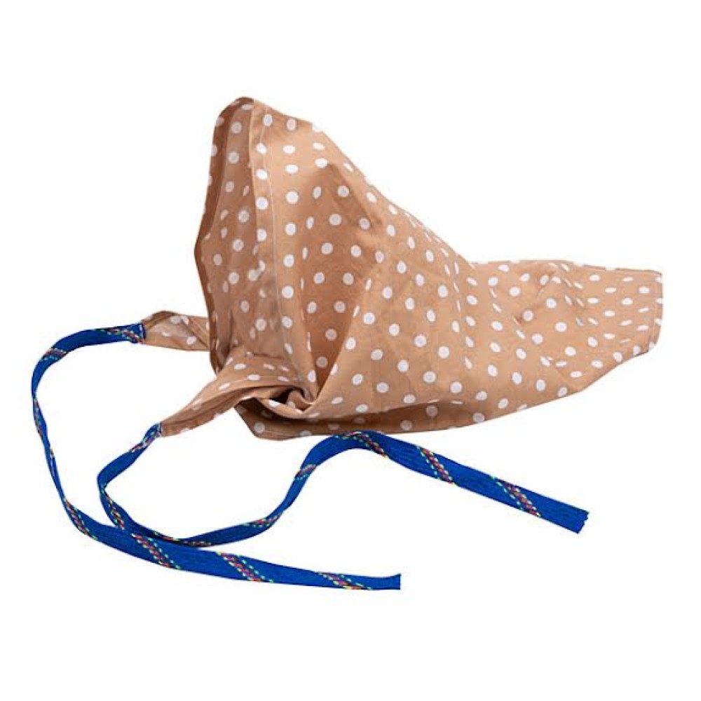 MANTHΛΙ ΜΠΕΖ ΜΕ ΛΕΥΚΑ ΠΟΥΑ, ΒΑΜΒΑΚΕΡΟ & ΤΡΙΓΩΝΙΚΟ "ALEX KATSAITI X STYLISHIOUS"