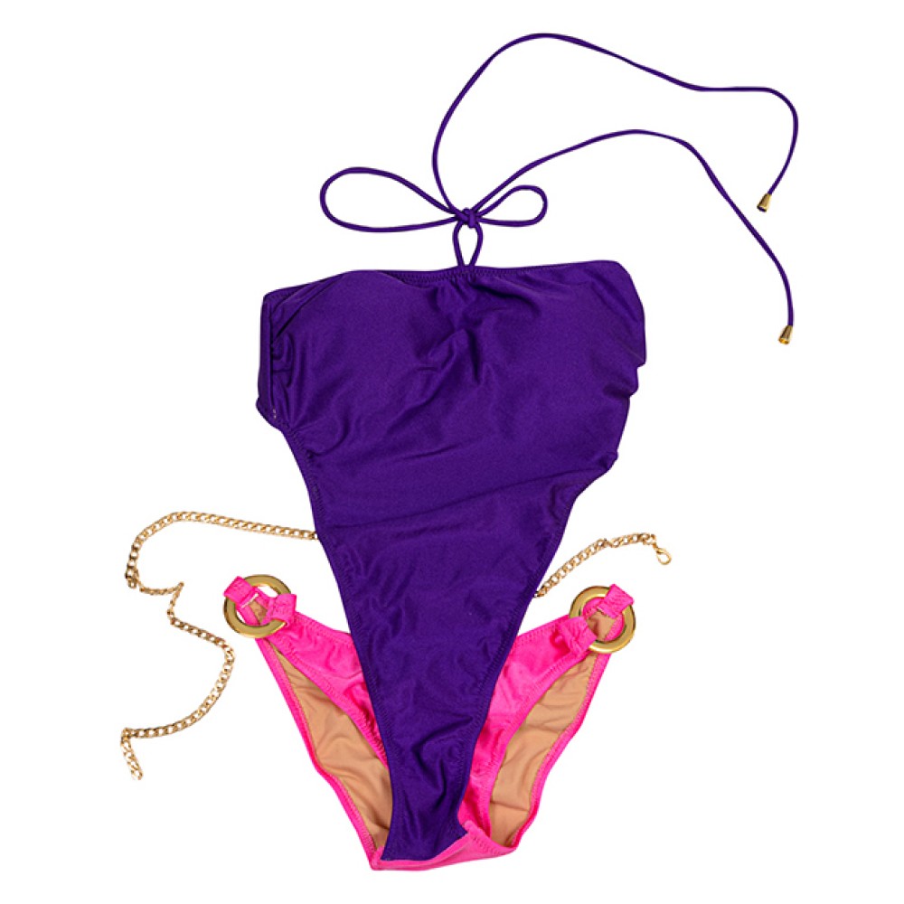 ΜΑΓΙΩ ΟΛΟΣΩΜΟ ΣΕ ΜΩΒ & ΡΟΖ ΜΕ ΨΗΛΟ ΚΟΨΙΜΟ, ΑΛΥΣΙΔΑ ΣΤΗΝ ΜΕΣΗ & ΧΡΥΣΟΥΣ ΚΡΙΚΟΥΣ “ALEX KATSAITI X STYLISHIOUS"