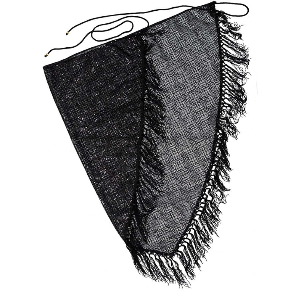 ΣΑΛΙ - ΠΑΡΕΟ ΑΠΟ ΜΑΥΡΟ ΔΙΧΤΥ ΜΕ KENTHMENEΣ ΠΑΓΙΕΤΕΣ & ΚΡΟΣΙΑ “ALEX KATSAITI X STYLISHIOUS”