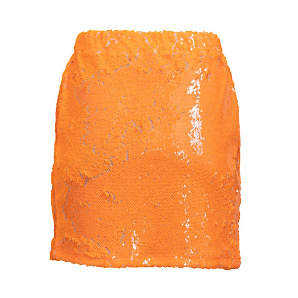 ΦΟΥΣΤΑ ΜΙΝΙ ΠΟΡΤΟΚΑΛΙ ΑΠΟ ΠΑΓΙΕΤΑ ΜΕ ΧΡΥΣΑ ΚΟΥΜΠΙΑ ΚΑΙ ΠΟΛΥΧΡΩΜΟ ΛΑΣΤΙΧΟ "ALEX KATSAITI X STYLISHIOUS"