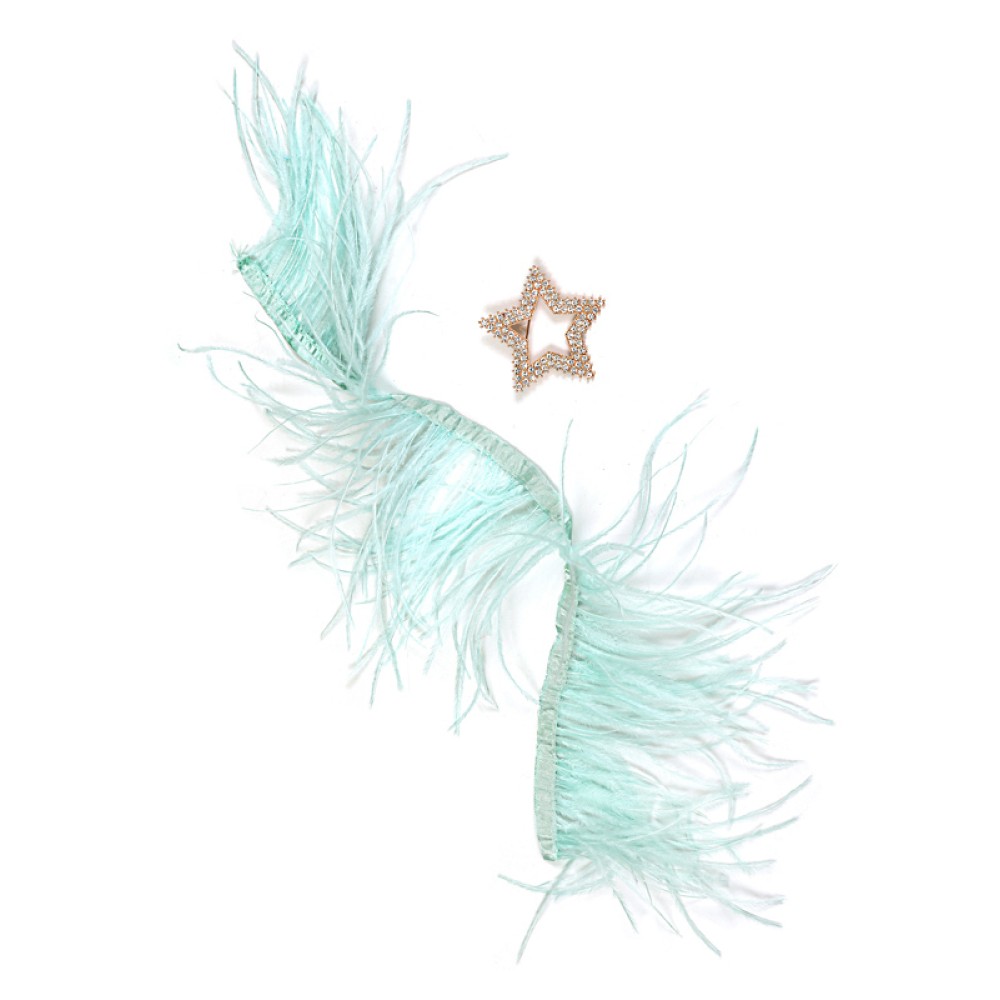 ΚΟΡΜΑΚΙ BEPAMAN, ΒΑΜΒΑΚΕΡΟ ΜΕ ΑΝΟΙΓΜΑ ΣΤΟ ΣΤΗΘΟΣ, ΑΠΟΣΠΩΜENA ΦΤΕΡΑ & ΚΑΡΦΙΤΣΑ ΑΣΤΕΡΙ "STYLISHIOUS" Collection