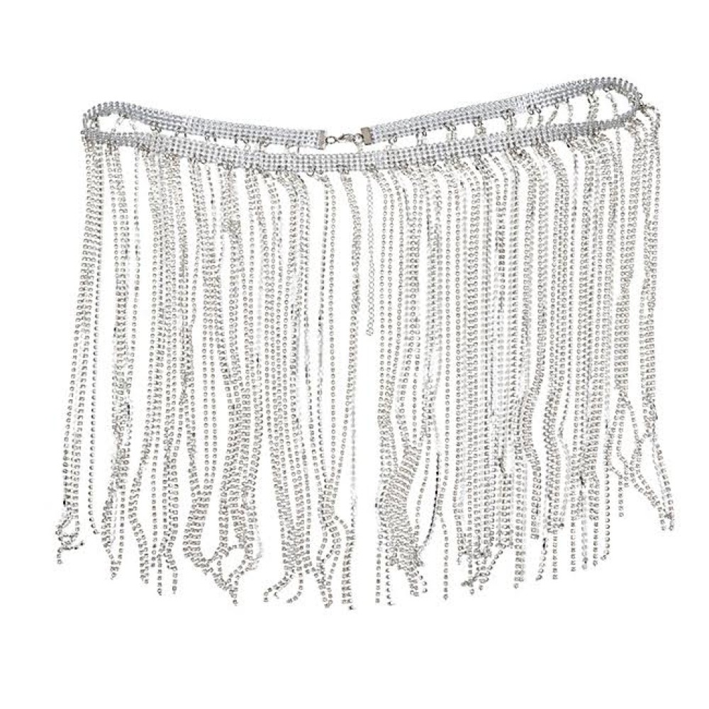 ZΩΝΗ ΜΕ ΚΡΥΣΤΑΛΛΑ ΑΣΗΜΙ, ΜΕΤΑΛΛΙΚΗ ΜΕ ΚΡΟΣΣΙΑ ΜΕ ΣΤΡΑΣ "ALEX KATSAITI X STYLISHIOUS"