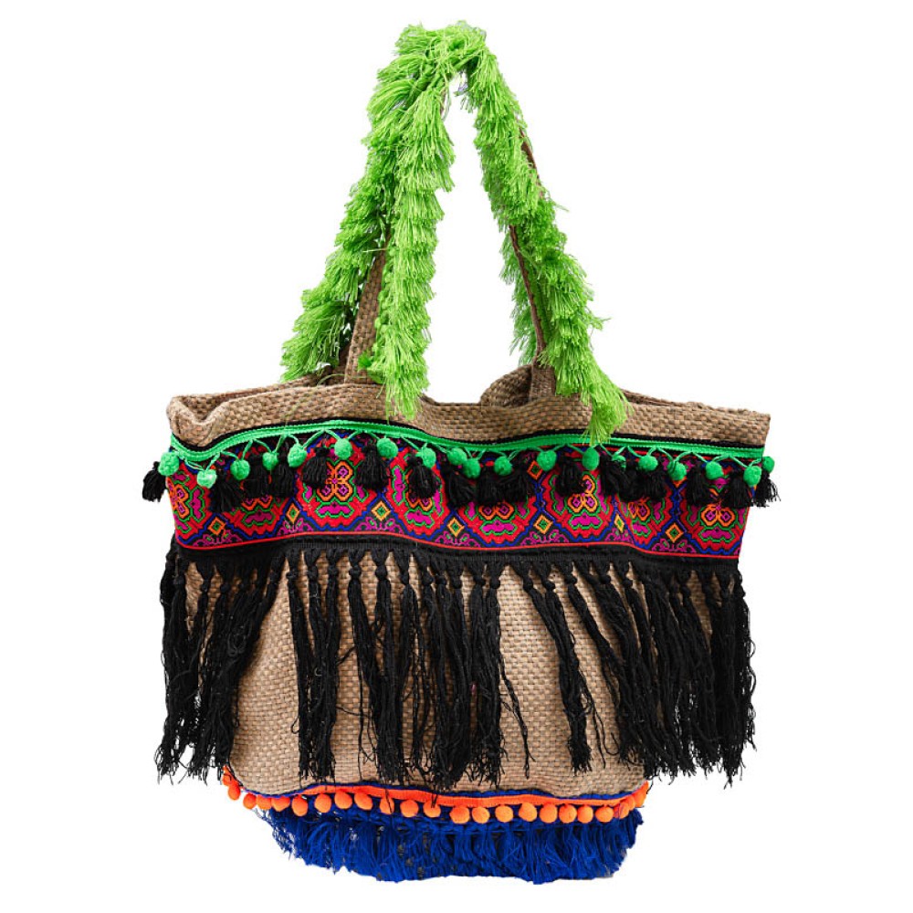 ΤΣΑΝΤA ΣΕ "GIRLY" & "BOHO" STYLE, ΟΙΚΟΛΟΓΙΚΕΣ ΣΕ ΦΥΣΙΚΗ ΑΠΟΧΡΩΣΗ ΜΕ ΚΕΝΤΗΜΑ, ΠΟΛΥΧΡΩΜΑ ΚΡΟΣΙΑ, ΦΟΥΝΤΕΣ & ΠΟΝ-ΠΟΝ "ALEX KATSAITI X STYLISHIOUS"