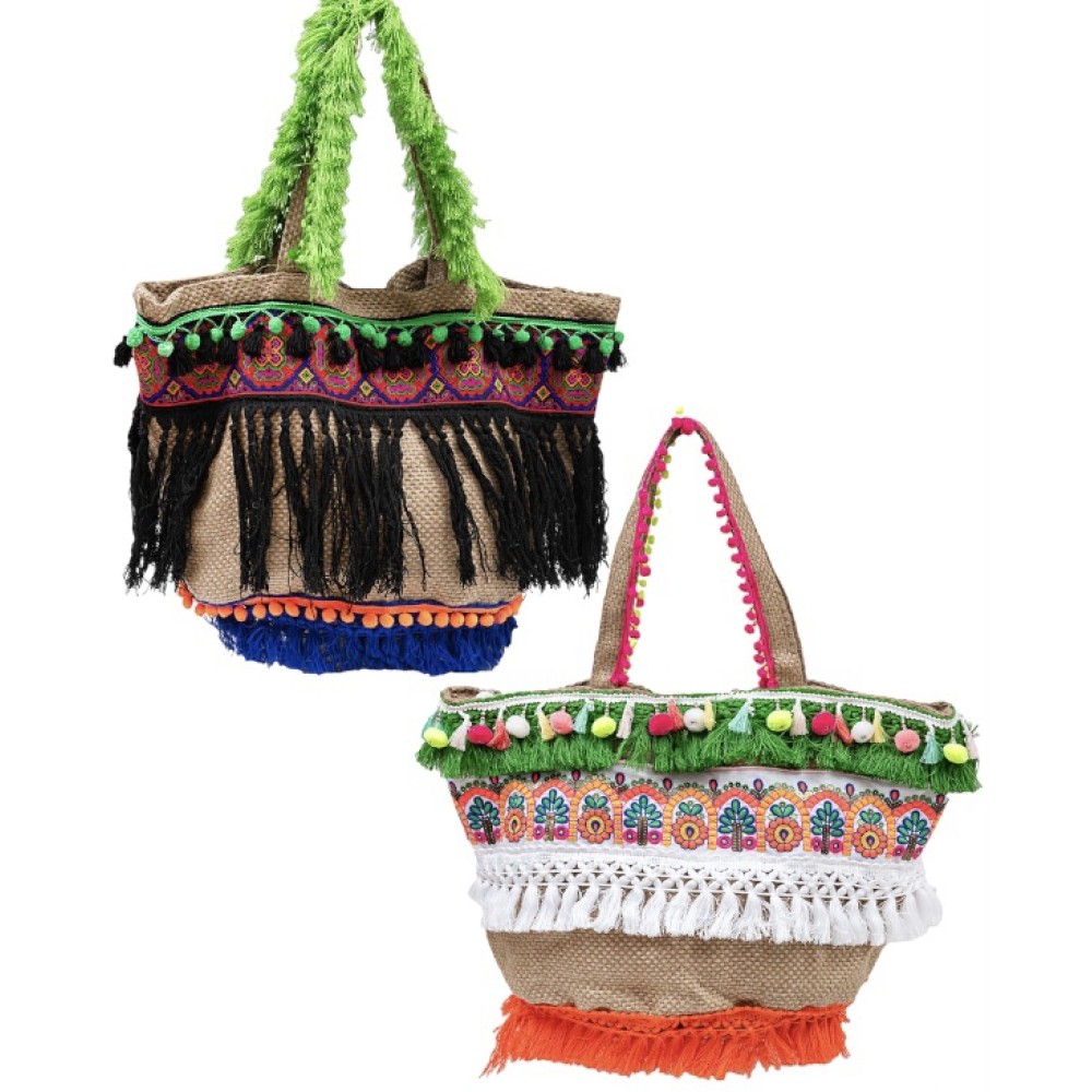 ΤΣΑΝΤA ΣΕ "GIRLY" & "BOHO" STYLE, ΟΙΚΟΛΟΓΙΚΕΣ ΣΕ ΦΥΣΙΚΗ ΑΠΟΧΡΩΣΗ ΜΕ ΚΕΝΤΗΜΑ, ΠΟΛΥΧΡΩΜΑ ΚΡΟΣΙΑ, ΦΟΥΝΤΕΣ & ΠΟΝ-ΠΟΝ "ALEX KATSAITI X STYLISHIOUS"