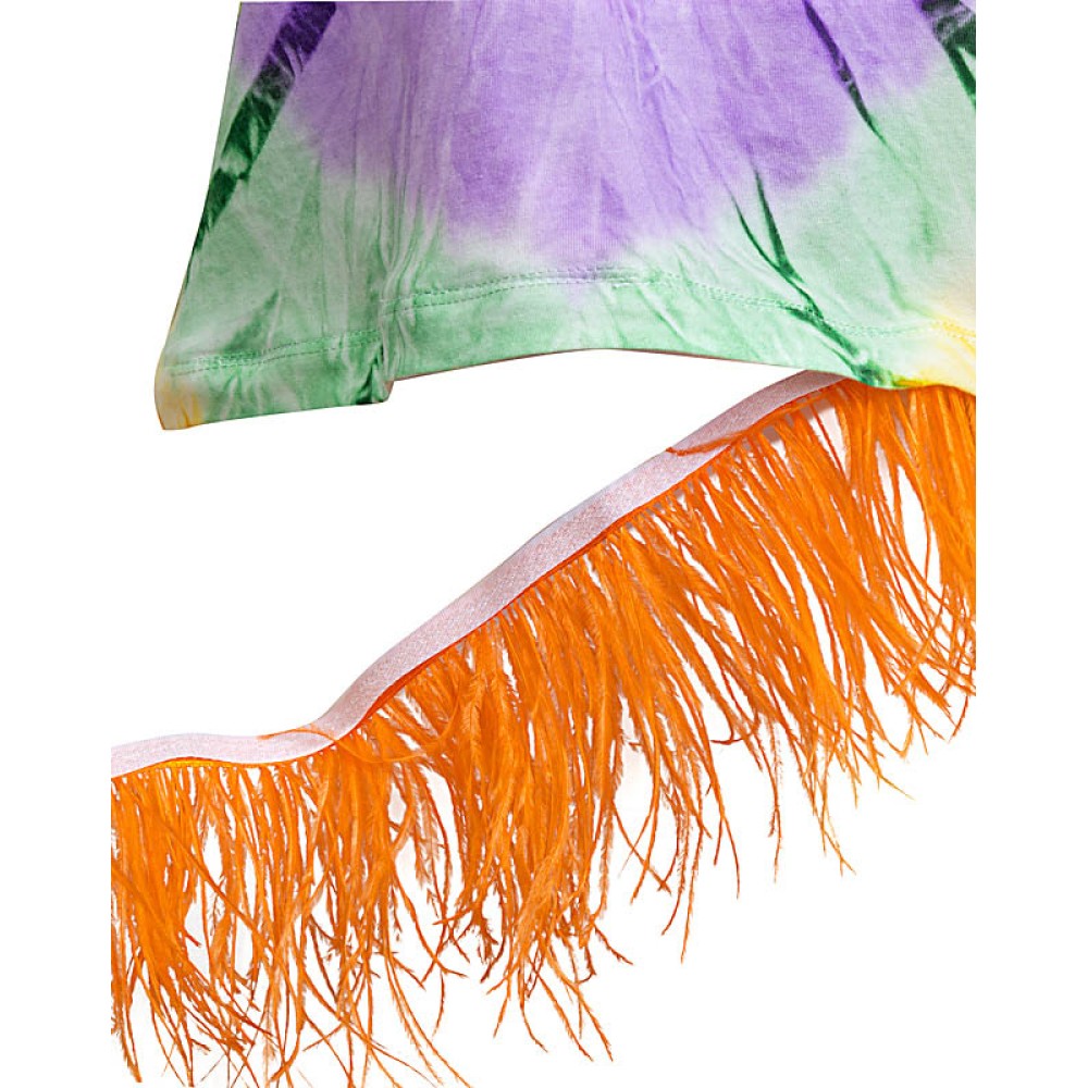 T-SHIRT ΠΟΛΥΧΡΩΜΟ ΜΠΑΤΙΚ, OVERSIZED ΜΕ ΦΤΕΡΑ & ΚΕΝΤΗΜΑ ΦΥΣΗ "ALEX KATSAITI X STYLISHIOUS"