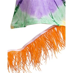 T-SHIRT ΠΟΛΥΧΡΩΜΟ ΜΠΑΤΙΚ, OVERSIZED ΜΕ ΦΤΕΡΑ & ΚΕΝΤΗΜΑ ΦΥΣΗ "ALEX KATSAITI X STYLISHIOUS"