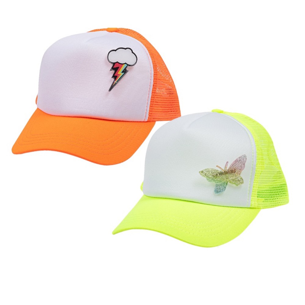 ΚΑΠΕΛΟ ΣΤΥΛ JOCKEY ΣΕ ΠΟΡΤΟΚΑΛΙ Ή ΚΙΤΡΙΝΟ ΦΩΣΦΟΡΙΖΕ ΜΕ ΚΟΝΚΑΡΔΑ "ALEX KATSAITI X STYLISHIOUS"