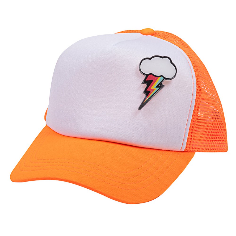 ΚΑΠΕΛΟ ΣΤΥΛ JOCKEY ΣΕ ΠΟΡΤΟΚΑΛΙ Ή ΚΙΤΡΙΝΟ ΦΩΣΦΟΡΙΖΕ ΜΕ ΚΟΝΚΑΡΔΑ "ALEX KATSAITI X STYLISHIOUS"