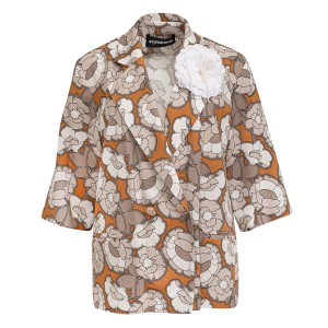 ΣΑΚΑΚΙ ΣΤΑΥΡΩΤΟ, ΕΜΠΡΙΜΕ ΣΕ ΜΠΕΖ-ΚΑΦΕ-ΓΚΡΙ ΑΠΟΧΡΩΣΕΙΣ ΜΕ ΜΑΝΙΚΙ 3/4 ”ALEX KATSAITI X STYLISHIOUS"