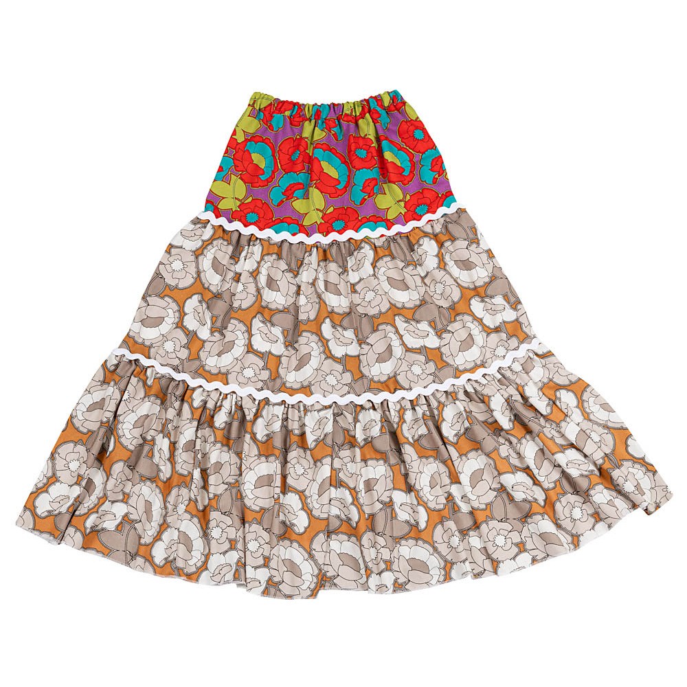 ΦΟΥΣΤΑ ΜΑΚΡΥΑ, ΦΛΟΡΑΛ ΜΕ ΒΟΛΑΝ ΑΠΟ ΤΟ ΙΔΙΟ ΕΜΠΡΙΜΕ ΣΕ ΚΟΚΚΙΝΟ ΚΑΙ ΜΠΕΖ "ALEX KATSAITI X STYLISHIOUS"