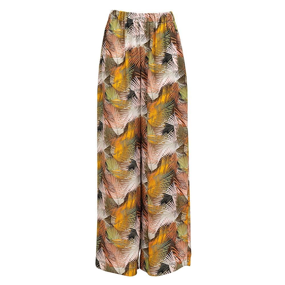 ΠΑΝΤΕΛΟΝΑ ΨΗΛΟΜΕΣΗ ΜΕ ΤΡΟΠΙΚΑ ΣΧΕΔΙΑ ΣΕ ΓΗΙΝΕΣ ΑΠΟΧΡΩΣΕΙΣ, ΦΑΡΔΙΑ ΜΕ ΛΑΣΤΙΧΟ "ALEX KATSAITI X STYLISHIOUS"