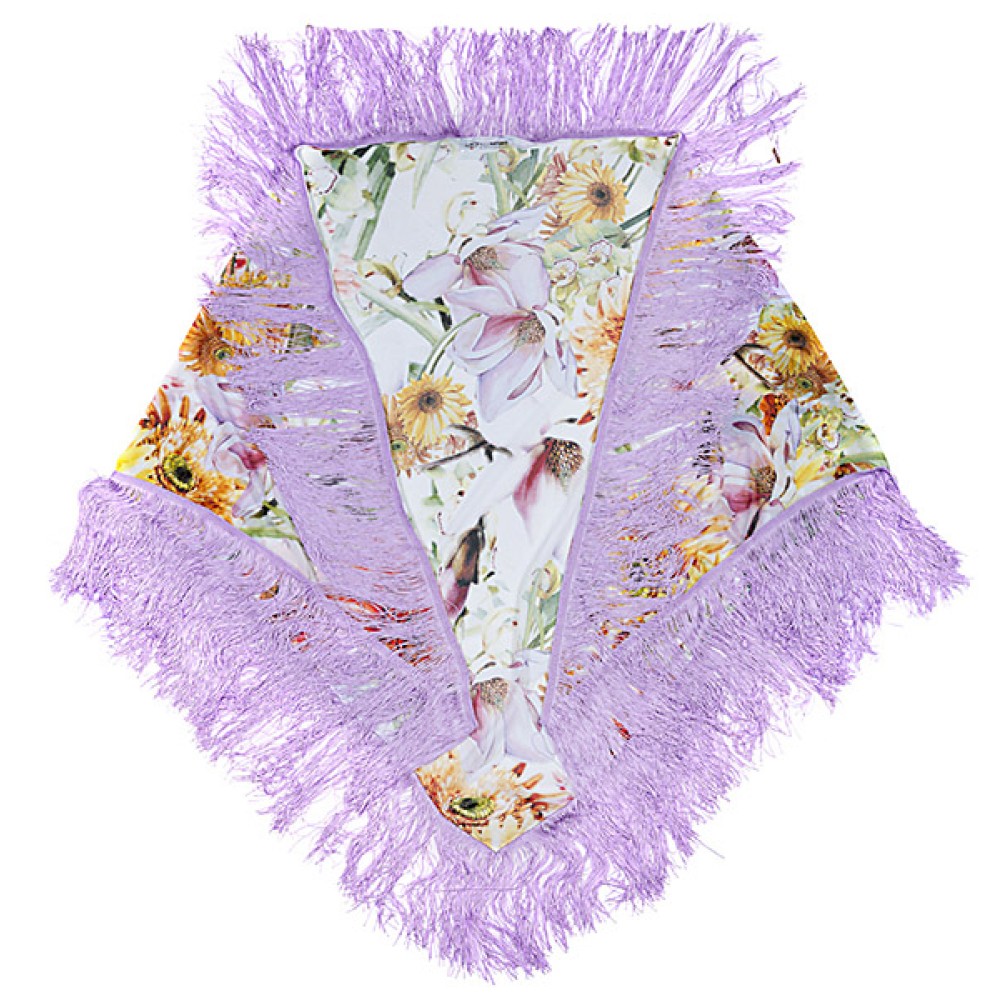 ΣΑΛΙ - ΠΑΡΕΟ ΛΕΥΚΟ ΜΕ ΛΟΥΛΟΥΔΙA & ΜΑΚΡΙΑ ΠΟΡΤΟΚΑΛΙ H ΛΙΛΑ ΚΡΟΣΙΑ "ΑLEX KATSAITI X STYLISHIOUS"