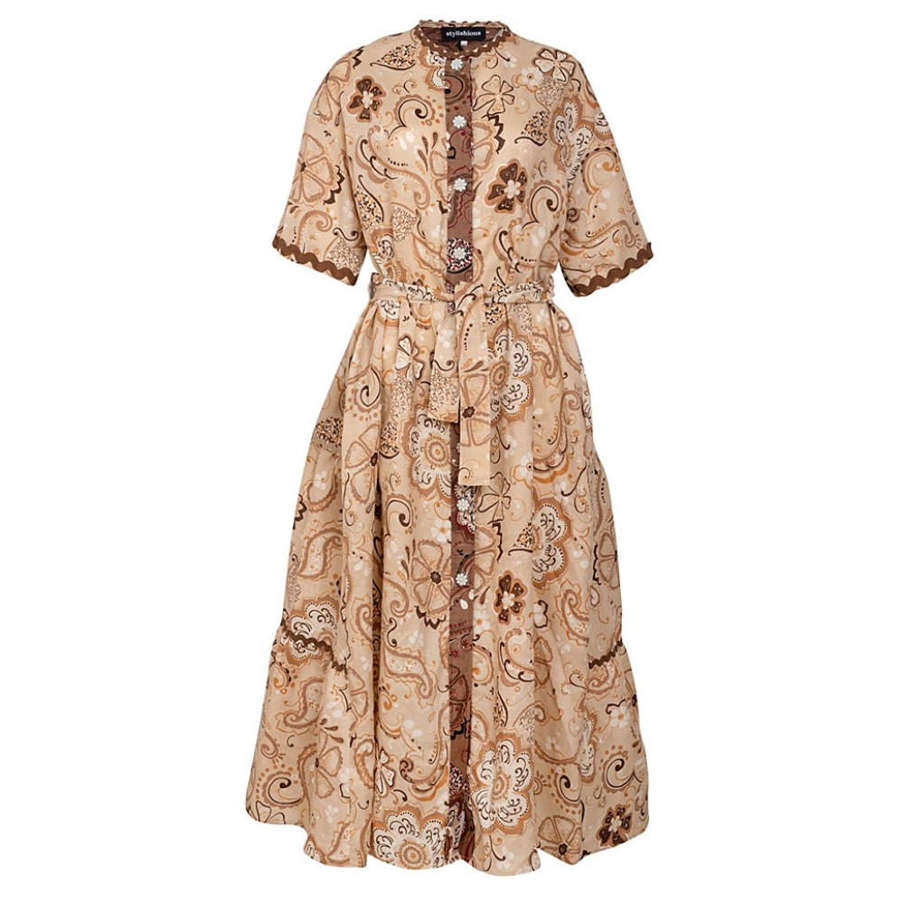 ΦΟΡΕΜΑ - ΠΟΥΚΑΜΙΣΑ, ΜΑΚΡΥ & OVERSIZED ΣΕ ΜΠΕΖ - ΚΑΦΕ ΕΜΠΡΙΜΕ, ΛΙΝΟ ΜΕ ΛΑΙΜΟΚΟΨΗ, ΚΟΝΤΟΜΑΝΙΚΟ ΜΕ ΒΟΛΑΝ ΠΙΣΩ ΚΑΙ ΖΙΓΚ-ΖΑΓΚ "ALEX KATSAITI X STYLISHIOUS"