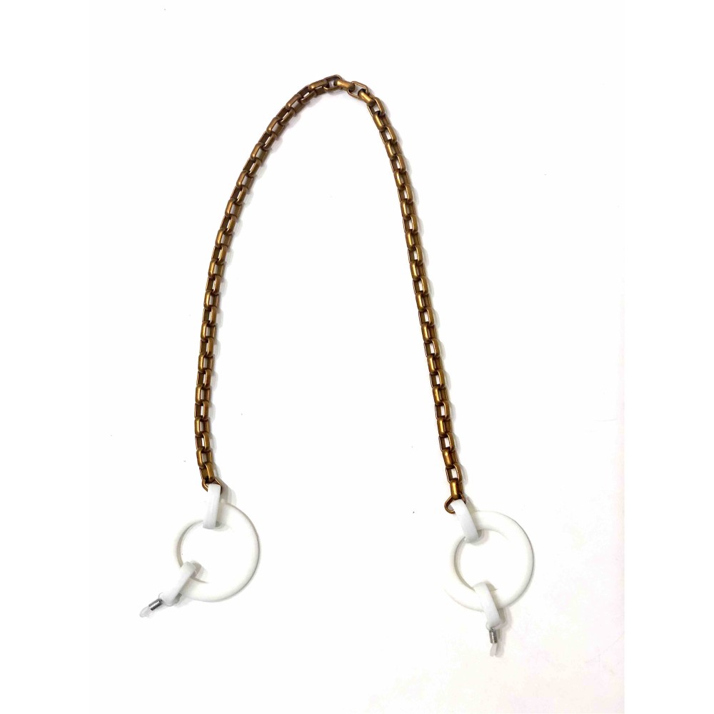 ΑΛΥΣΙΔΑ ΓΙΑ ΓΥΑΛΙΑ & ΜΑΣΚΑ ΧΡΥΣΗ ΜΕΤΑΛΛΙΚΗ ΜΕ ΛΕΥΚΟΥΣ ΚΡΙΚΟΥΣ "ALEX KATSAITI X STYLISHIOUS"