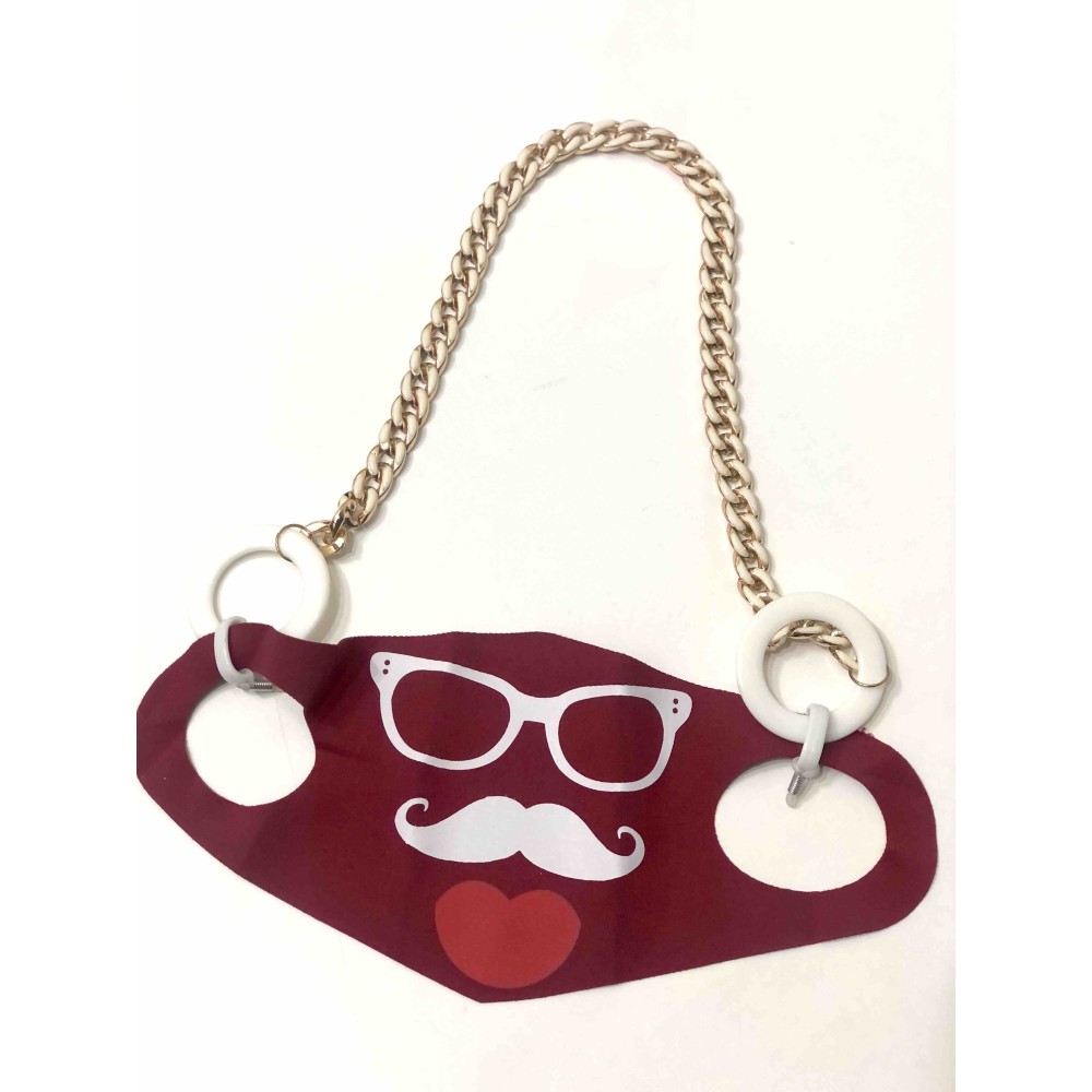 ΑΛΥΣΙΔΑ ΓΙΑ ΓΥΑΛΙΑ & ΜΑΣΚΑ ΧΡΥΣΗ ΜΕΤΑΛΛΙΚΗ ΜΕ ΛΕΥΚΟΥΣ ΚΡΙΚΟΥΣ "ALEX KATSAITI X STYLISHIOUS"