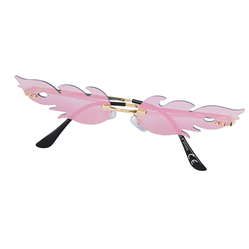 ΓΥΑΛΙΑ ΗΛΙΟΥ, ΜΕΤΑΛΛΙΚΑ ΣΕ ΣΧΗΜΑ "ΦΛΟΓΑΣ", ΧΡΥΣΟ ΣΚΕΛΕΤΟ ΜΕ ΡΟΖ Ή ΠΡΑΣΙΝΟ Ή ΜΩΒ ΦΑΚΟ "ALEXSUNNIES BY ALEXANDRA KATSAITI"